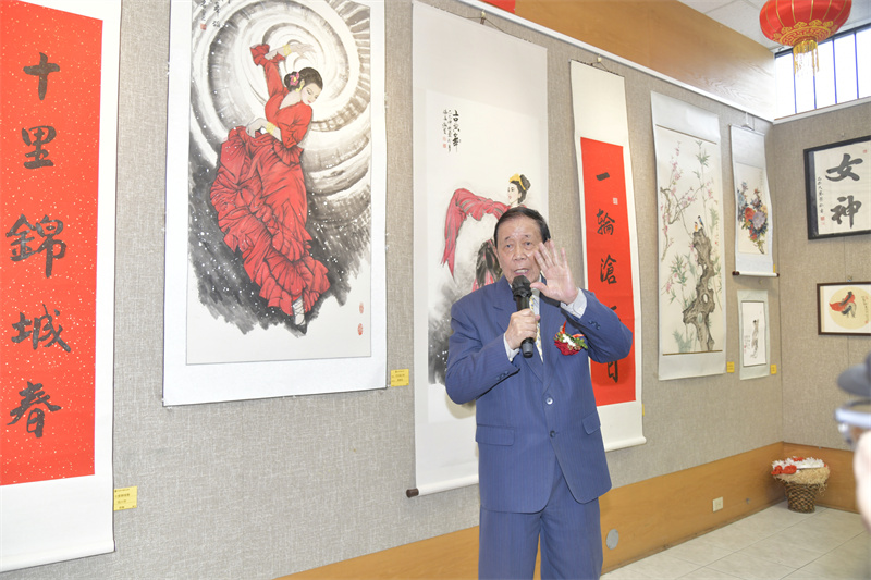 安省中国美术会举办庆“三 八国际妇女节”女仕画展